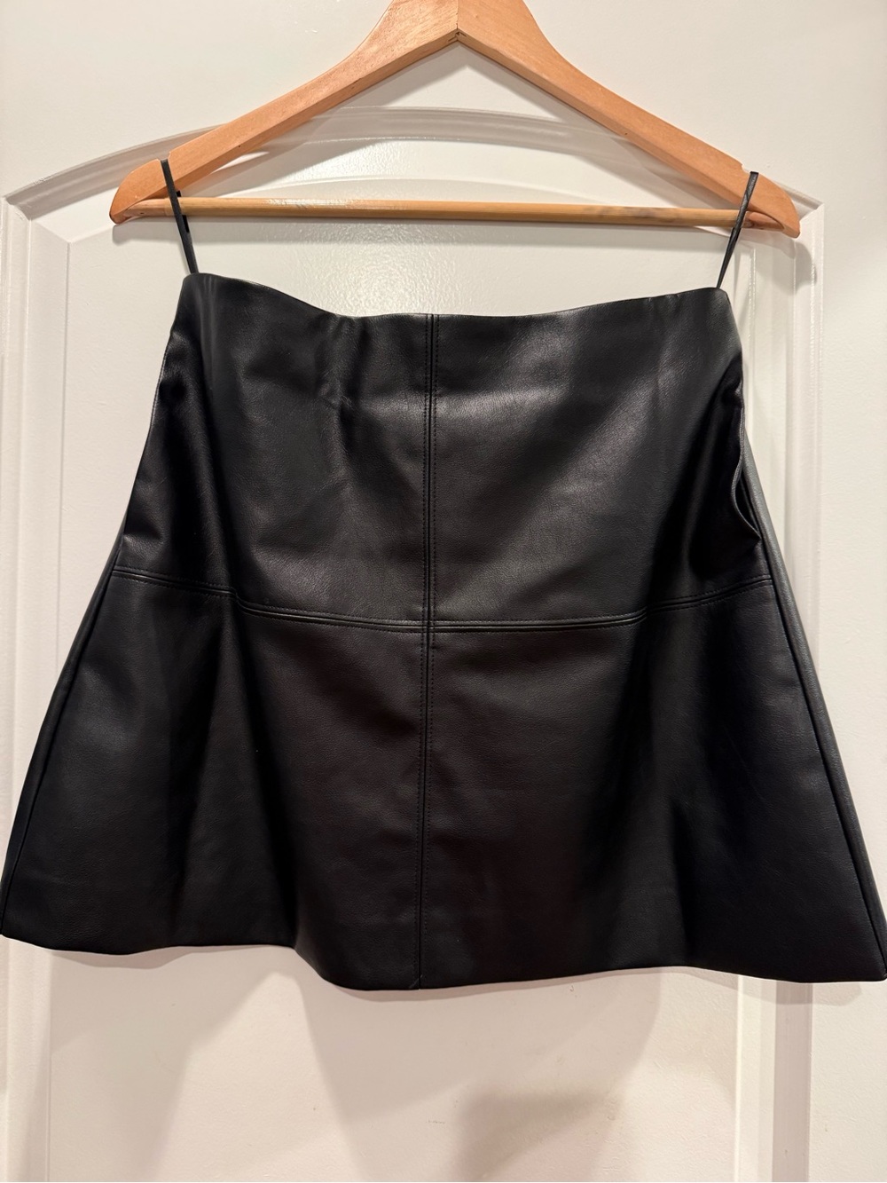 Black Faux Leather Mini Skirt